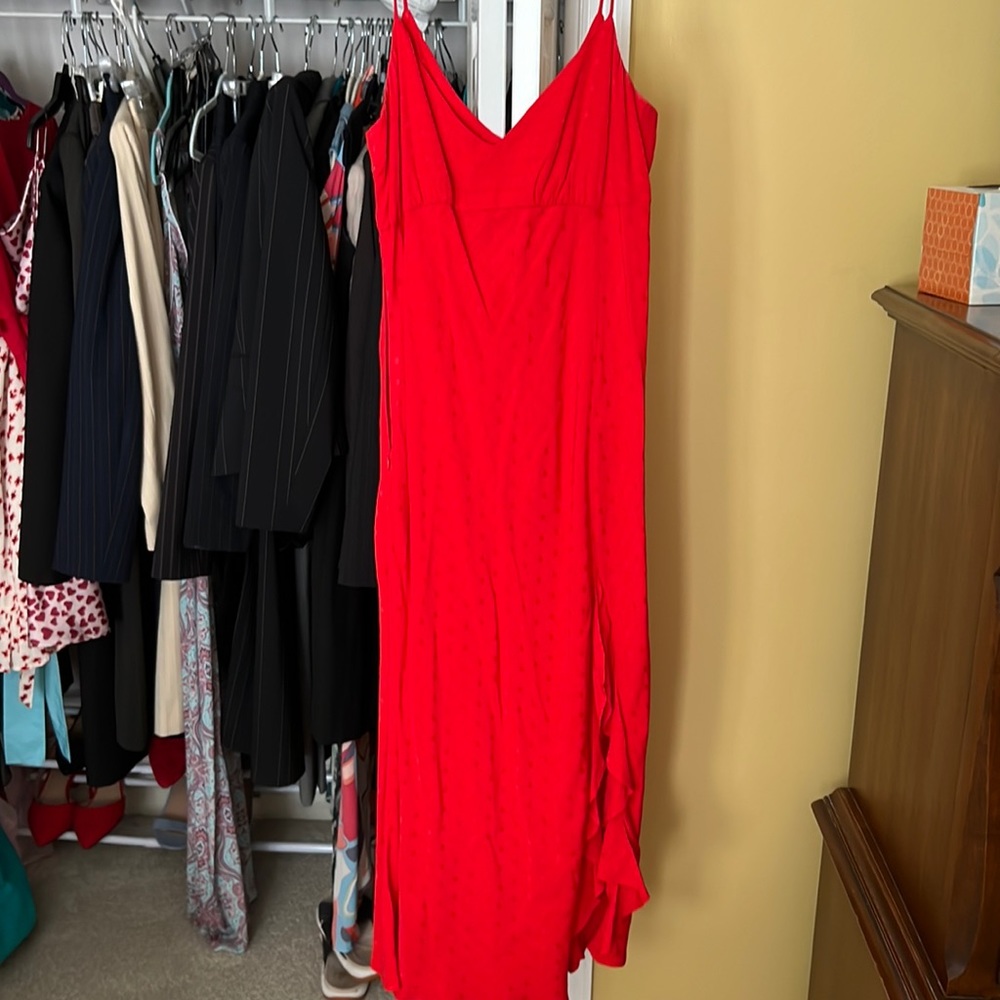 Zara Red Midi Dress